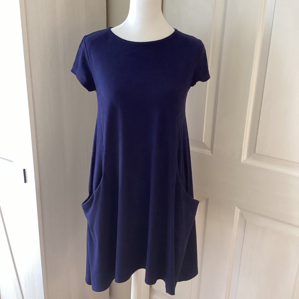 Enough About Me Deep Blue Tunic with Pockets